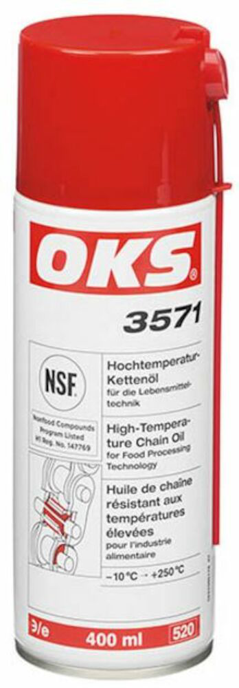 OKS3570-400ML OKS 3571 is een synthetische hoge-temperatuurolie voor veelzijdige toepassingen in de levensmiddelenindustrie.